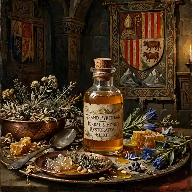 Grand Pyrenean Herbal & Honey Restorative Elixir – noble elixirs & teas drink recipe from Andorra