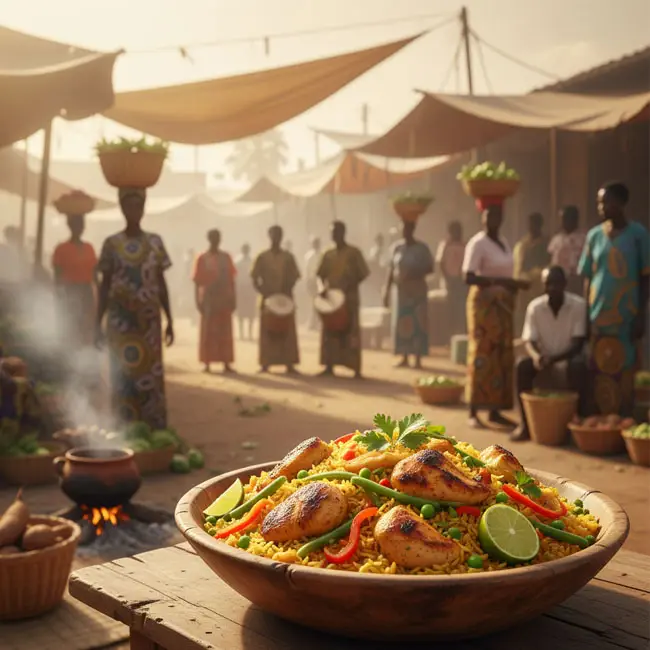 Arroz com Frango – Quick main dish recipe from Guinea-Bissau