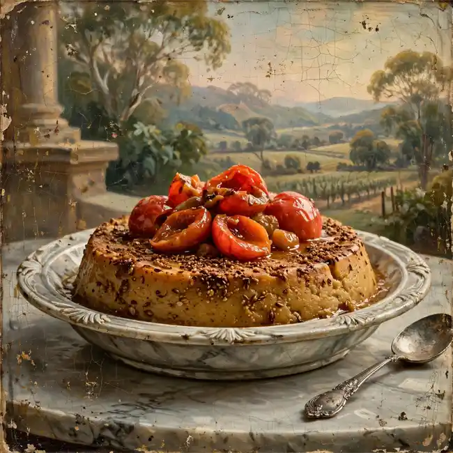 Aristocratic Wattleseed and Quandong Pudding – grand finales dessert recipe from Australia