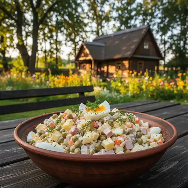 Salad Olivier – Popular salad recipe from Belarus