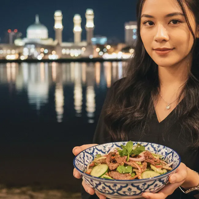 Spicy Beef and Cucumber Kerabu-Style Salad – Low-Carb salad recipe from Brunei