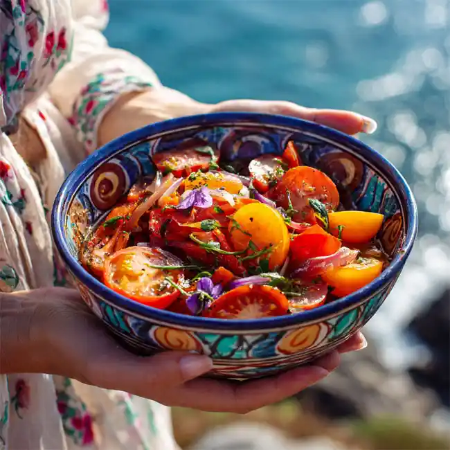Roasted Pepper & Tomato Salad – Lifestyle salad recipe from Bulgaria