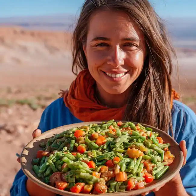 Porotos Verdes con Tomate – Specialty salad recipe from Chile