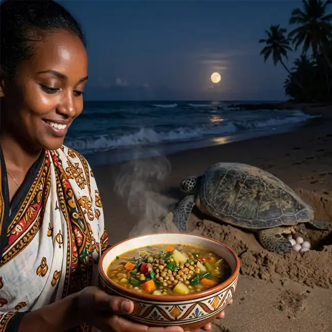 Comorian Garden Veggie & Lentil Soup – One-Pot soup recipe from Comoros