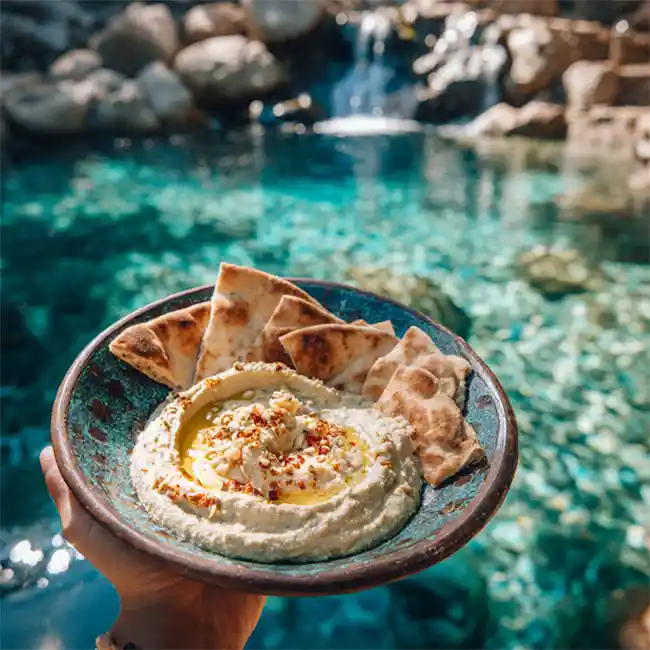 Authentic Creamy Hummus with Warm Pita – Celebration appetizer recipe from Cyprus