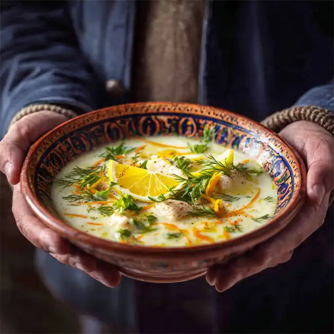 Avgolemono Soup – Celebration main dish recipe from Cyprus