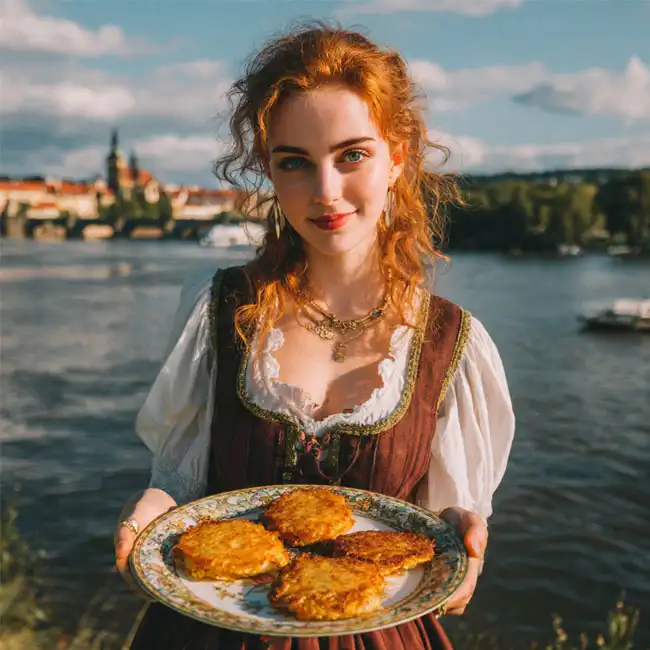 Czech Potato Pancakes – Under $10 main dish recipe from Czechia