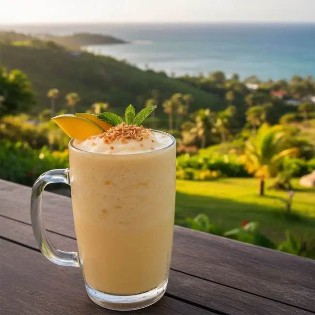Creamy Fiji Mango Coconut Drink – Specialty drink recipe from Fiji