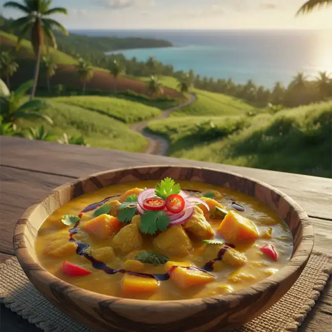 Spicy Fijian Chicken & Pumpkin Stew-Soup – Specialty soup recipe from Fiji