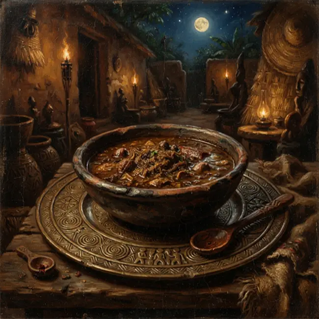 The Sacred Ogooue Chieftain Broth – royal court broths soup recipe from Gabon