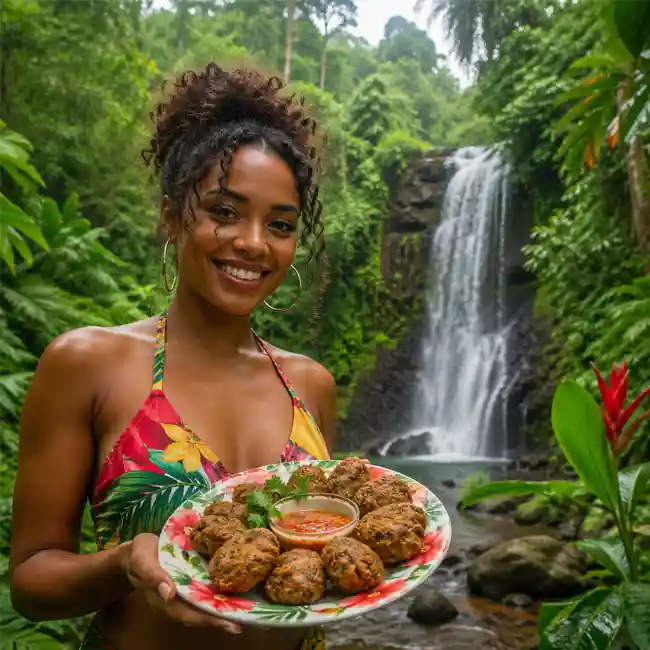 Savory Callaloo & Herb Fritters – Vegetarian appetizer recipe from Grenada
