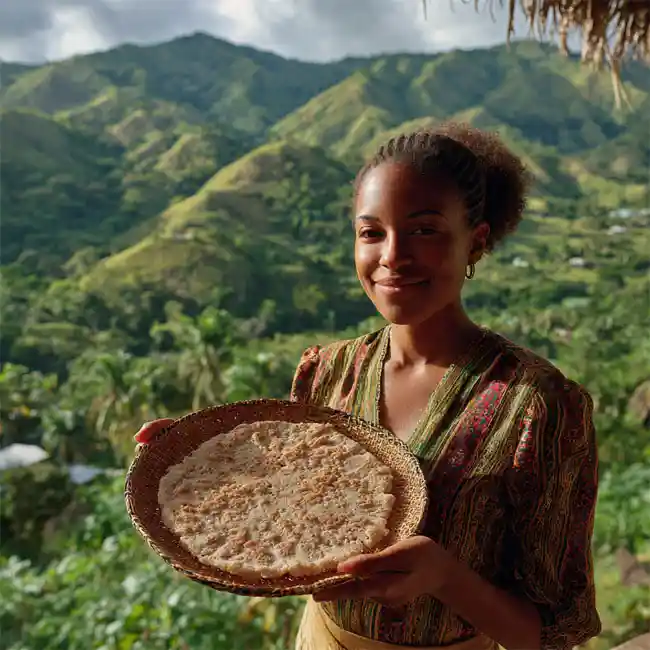 Traditional Grenadian Cassava Bread – Vegetarian bread recipe from Grenada