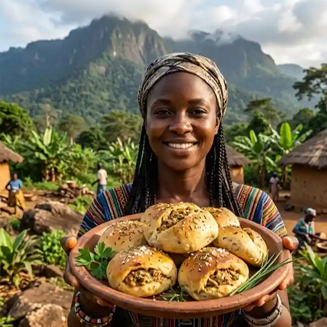 Savory Tuna & Herb Stuffed Bread Rolls – Fast snack recipe from Guinea