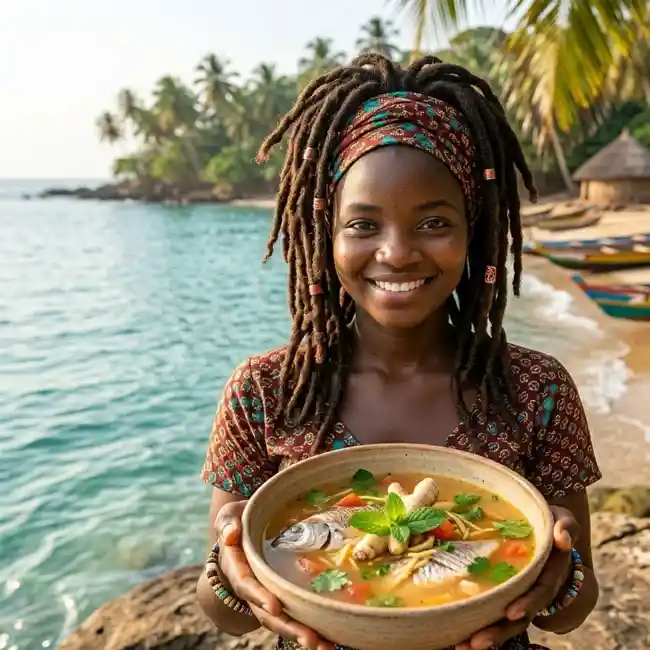 Zesty Ginger & Tomato Fish Light-Soup – Fast soup recipe from Guinea