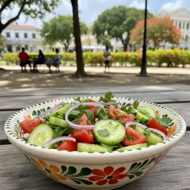 Guyanese Cucumber & Tomato Herb Salad – Healthy salad recipe from Guyana