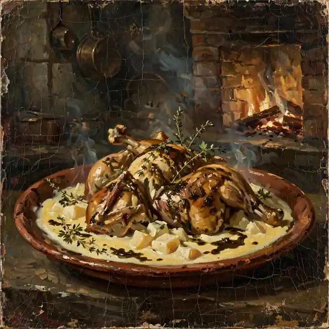 Imperial Brazilian Chicken with Cassava Cream and Herb Jus – imperial main dish recipe from Brazil