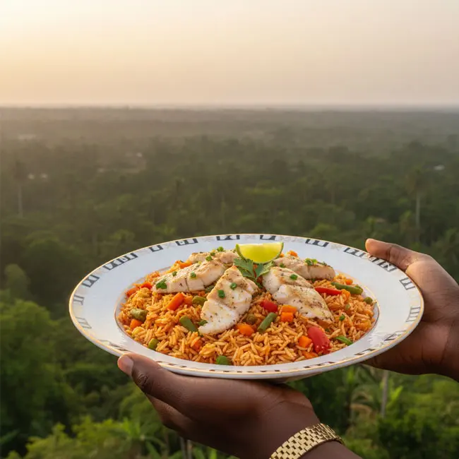 Ivorian Fish and Vegetable Rice – Fitness main dish recipe from Côte d’Ivoire