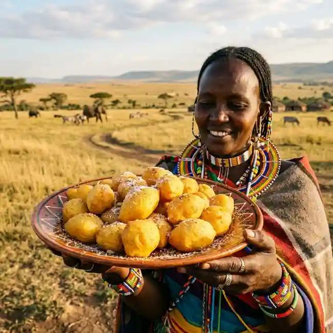 Golden Swahili Mahamri – Seasonal dessert recipe from Kenya