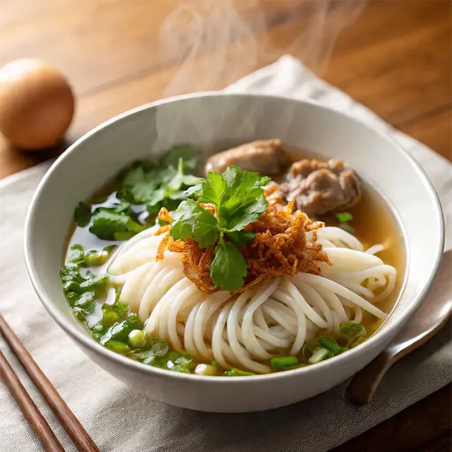 Khao Piak Sen – Classic main dish recipe from Laos