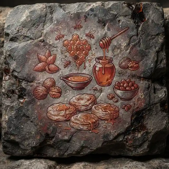 Minoan Melopita (Bronze Age Honey & Nut Cakes) – wild earth sweets and foraged bites recipe from Minoan Crete