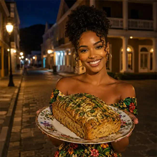 Nevisian Savory Herb & Onion Loaf – Low-Carb bread recipe from Saint Kitts and Nevis