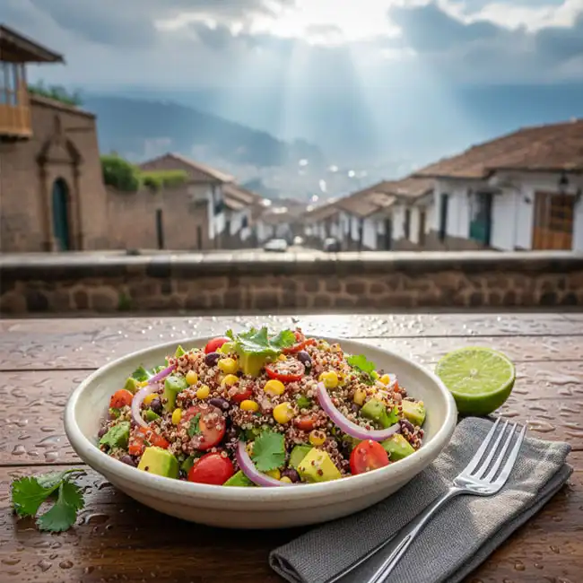 Ensalada de Quinua – Vegetarian salad recipe from Peru