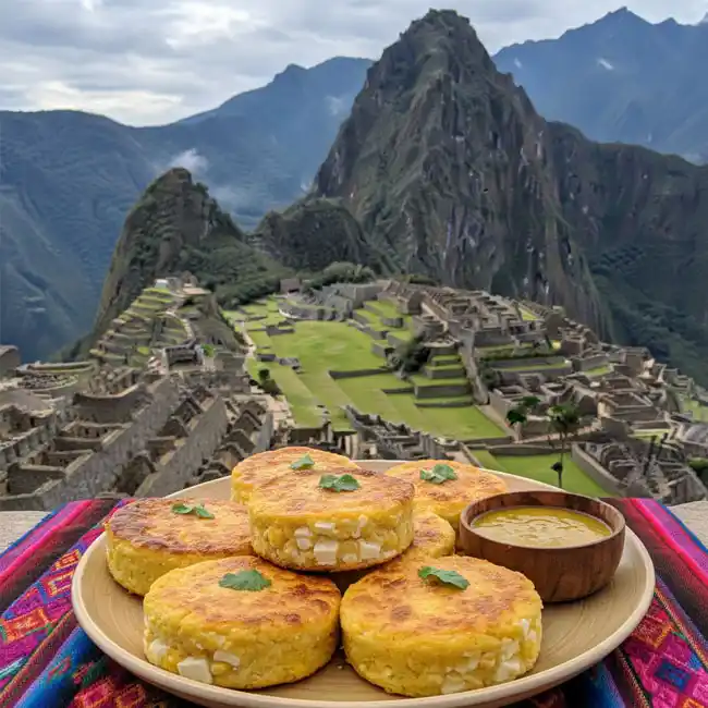 Peruvian Corn and Cheese Cakes – Vegetarian appetizer recipe from Peru