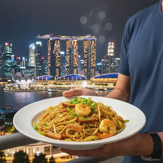Singapore Fried Noodles – Affordable main dishrecipe from Singapore