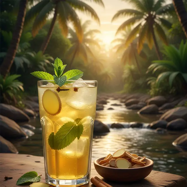 Spiced Ginger Cooler – Beginner-friendly drink recipe from Gambia