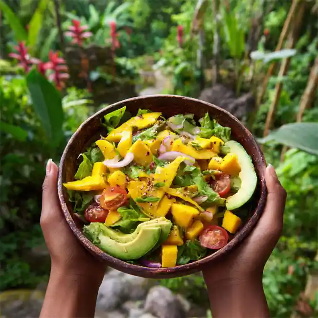 Tropical Grenadian Mango Avocado Salad – Vegetarian salad recipe from Grenada
