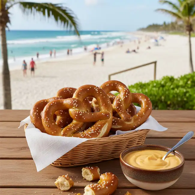 Homemade Soft Pretzels with Zesty Cheddar Dip – Family snack recipe from USA