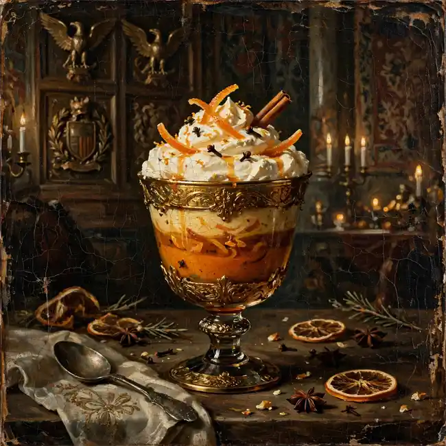 The Gilded Syllabub & Spiced Orange Custard – grand finales dessert recipe from USA