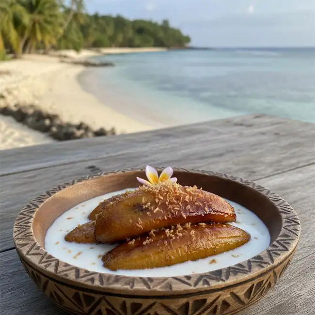 Caramelized Island Bananas in Coconut Cream – Specialty dessert recipe from Vanuatu