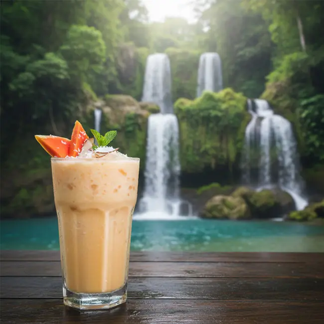 Papaya Coconut Ice Blend – Specialty drink recipe from Vanuatu